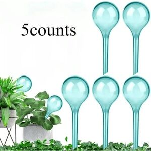 Set of 5 Blue Plant Watering Globes